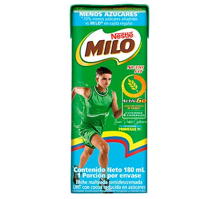 Milo cajita menos azucar