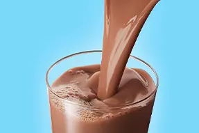 Vaso de leche de chocolate
