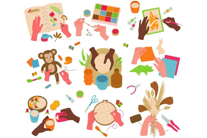 Diferentes tipos de manualidades animadas