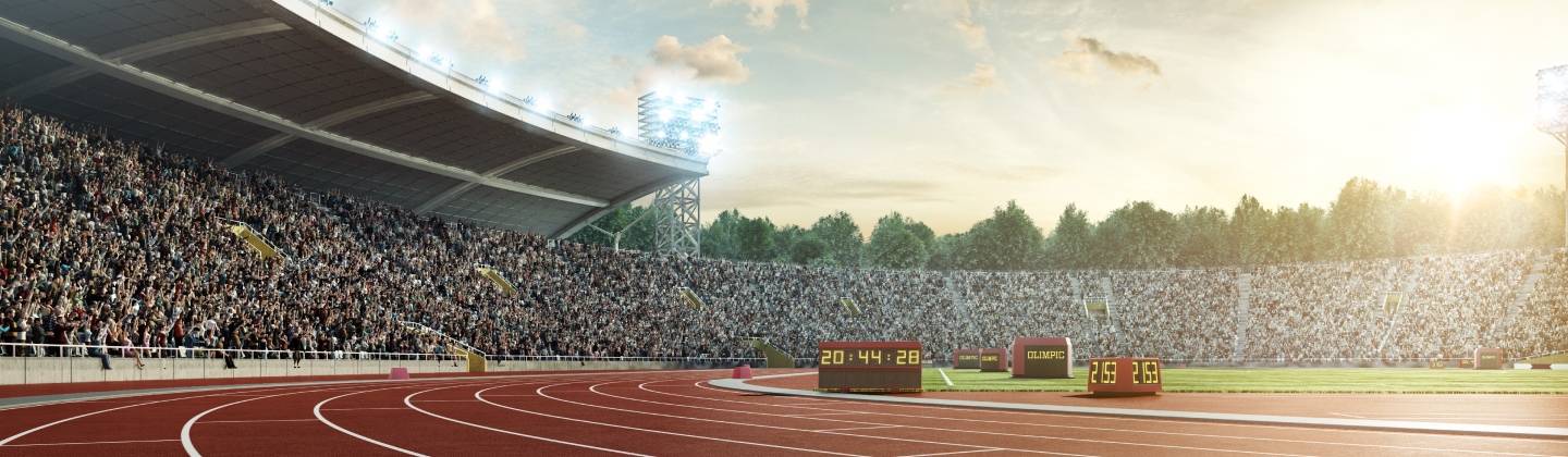 Cancha de competencias en atletismo